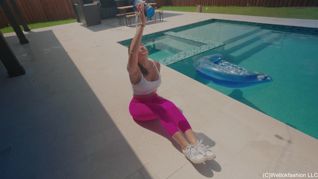Iris Has a Wet Workout in Pink