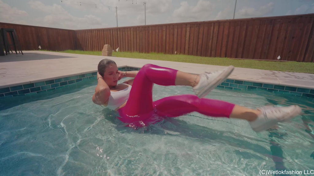 Iris Has a Wet Workout in Pink