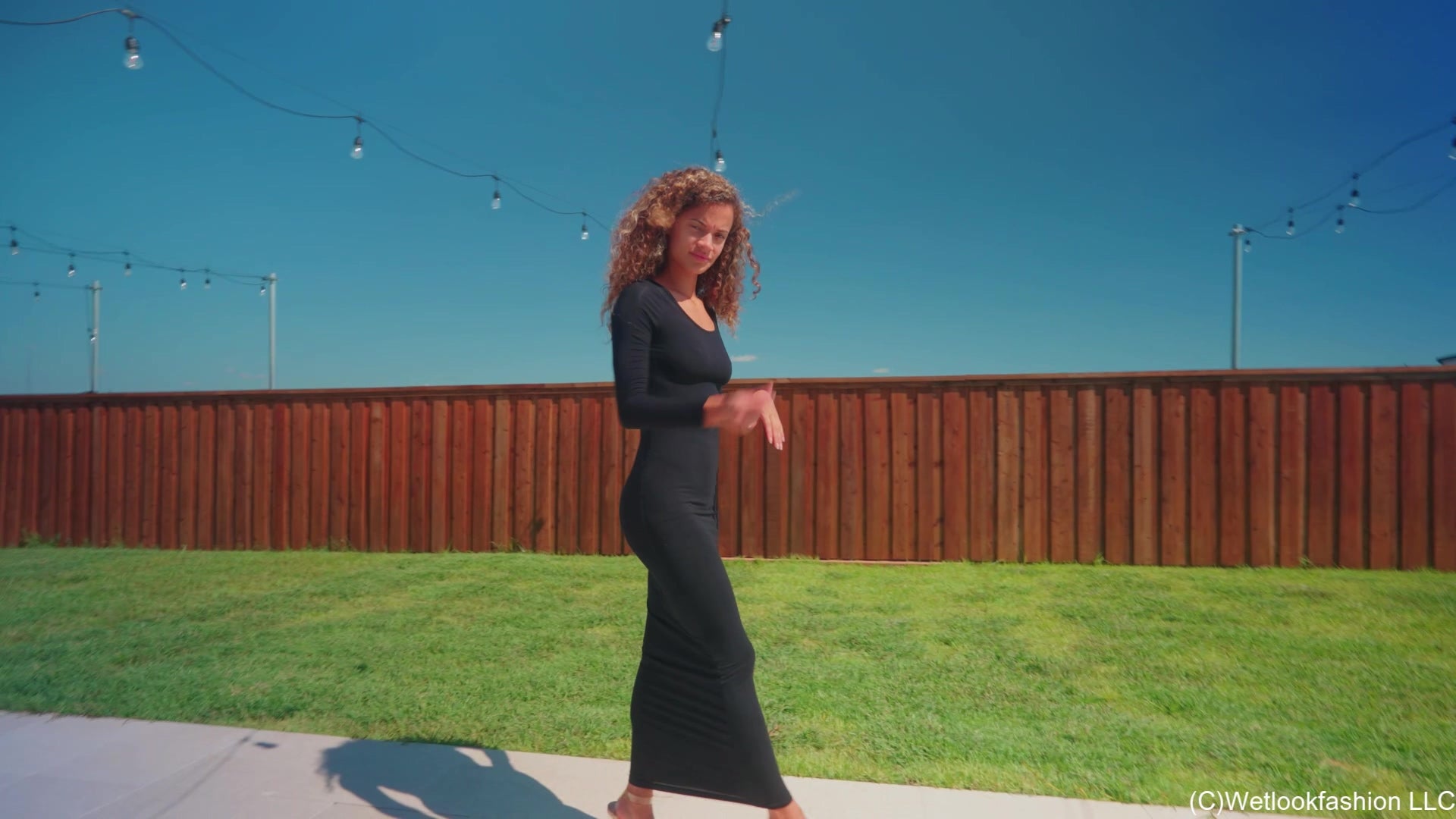 Jasmine Gets Soaked Wearing a Maxi Dress