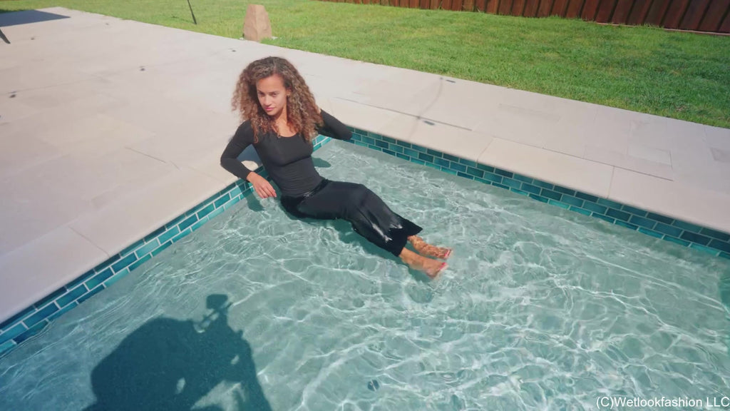 Jasmine Gets Soaked Wearing a Maxi Dress