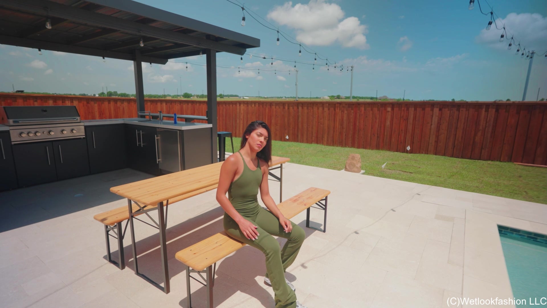 Jolissa Gets Wet in a Bombshell Jumpsuit