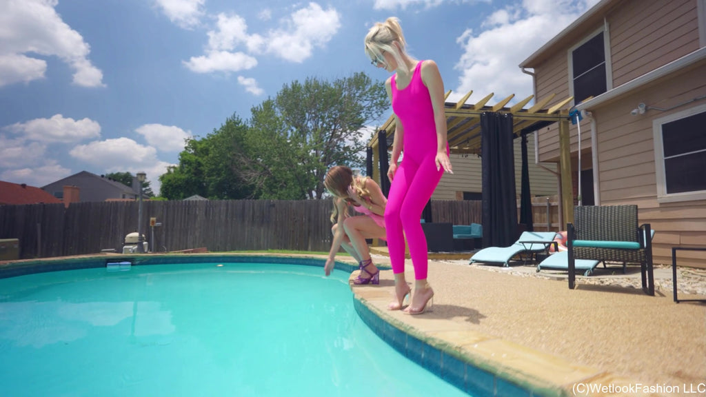 Joy and Hannah Are Wet Team Pink
