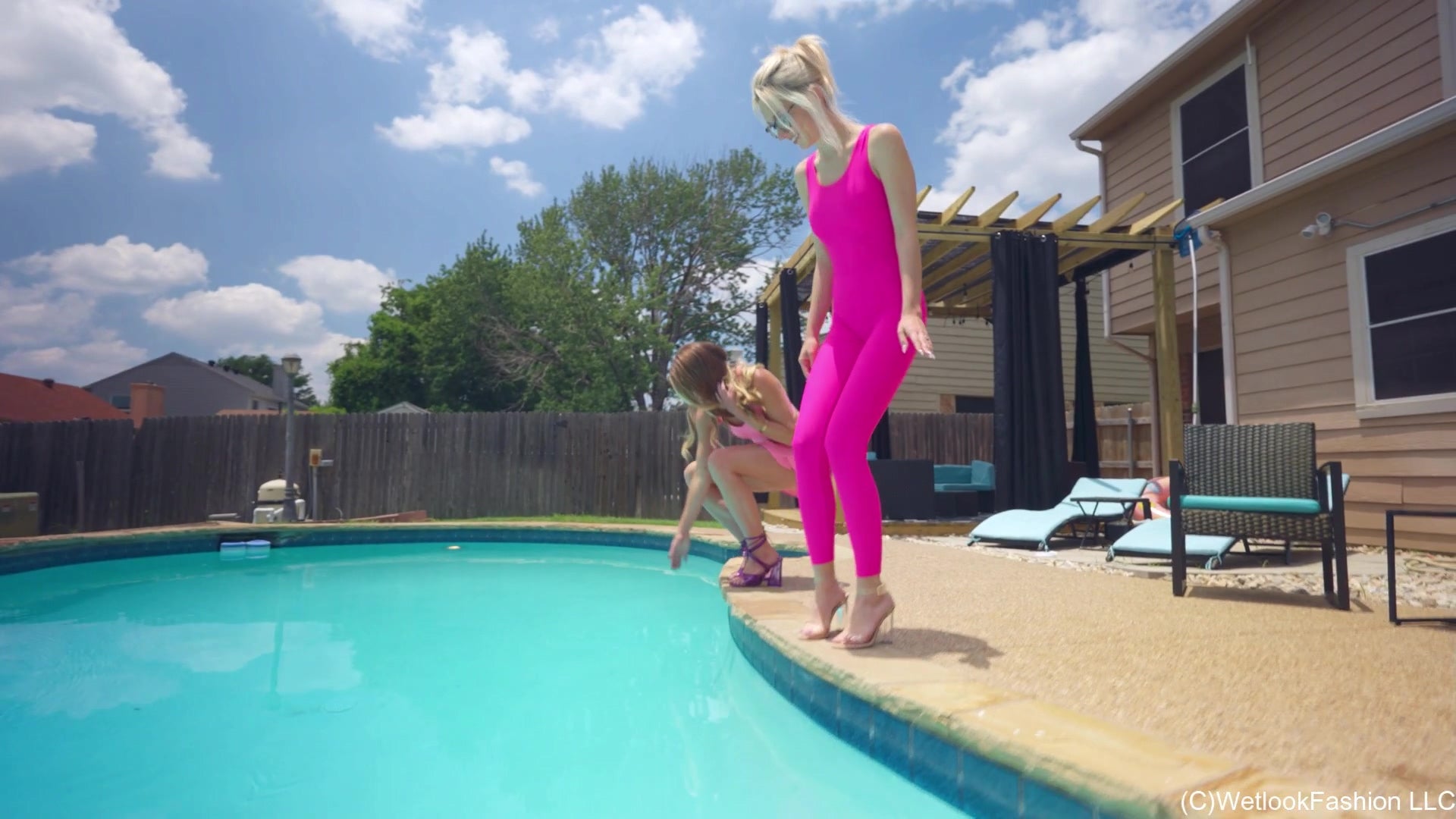 Joy and Hannah Are Wet Team Pink