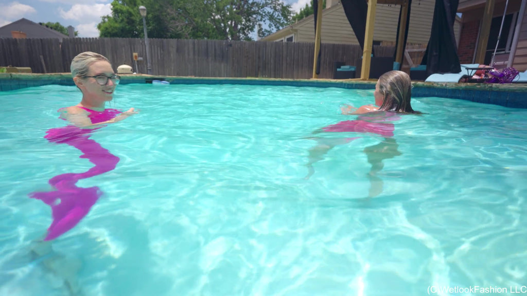 Joy and Hannah Are Wet Team Pink