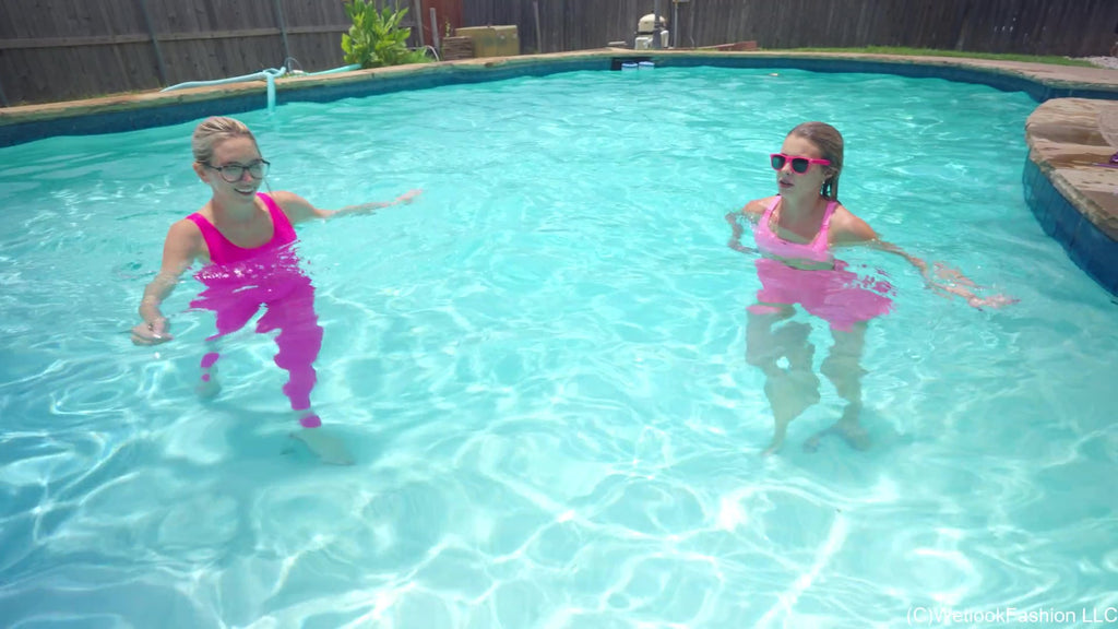 Joy and Hannah Are Wet Team Pink