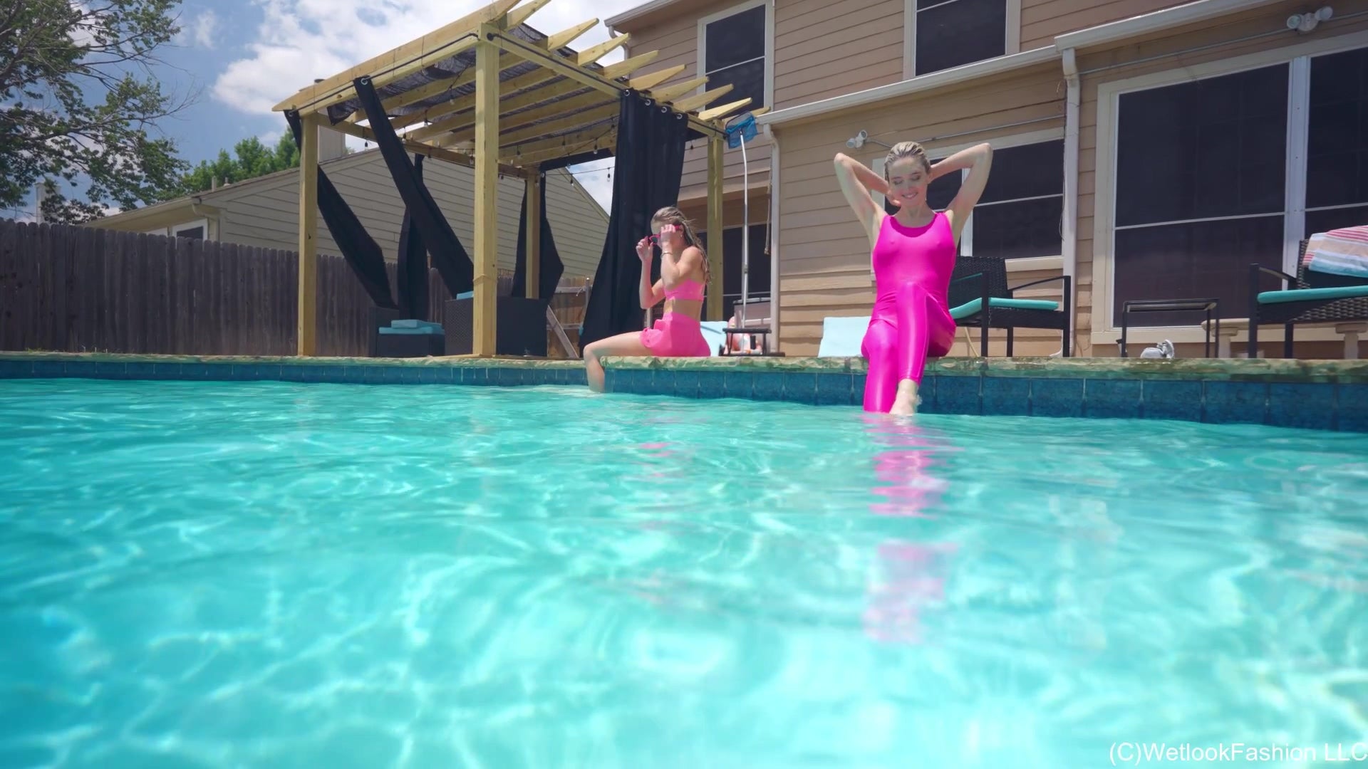 Joy and Hannah Are Wet Team Pink