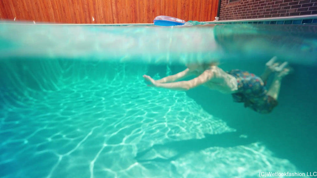 Kate Goes for a Swim in a Tight Shirt and Satin Pants