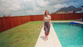 Kate Goes for a Swim in a Tight Shirt and Satin Pants