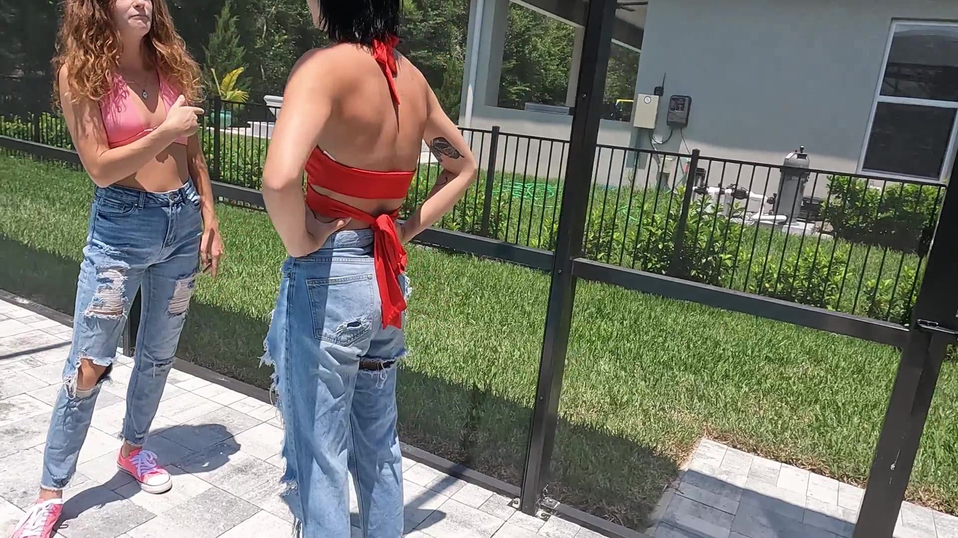 Kilo and Nathalia Fully-Clothed Catfight