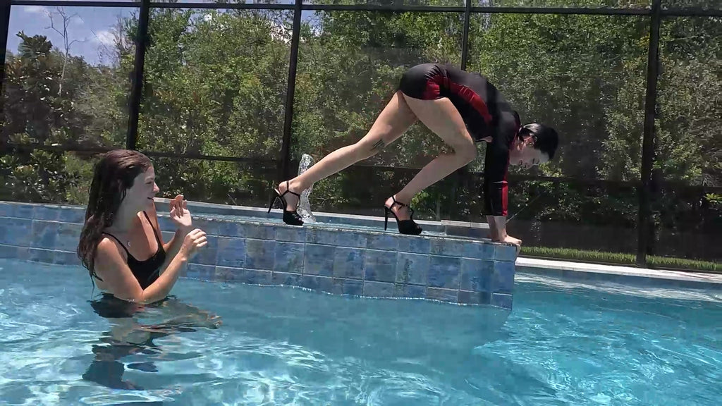 Kilo and Nathalia Swim in Clubbing Outfits