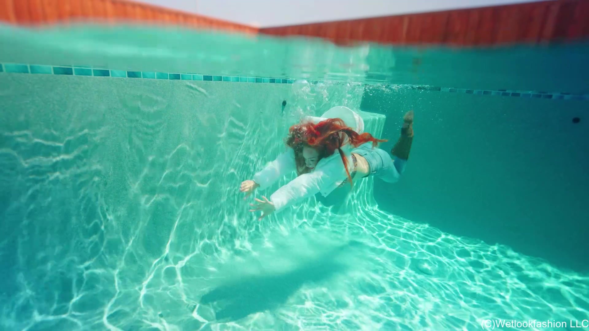 Krispeachi Takes Her First Ever Fully-Clothed Jeans Swim