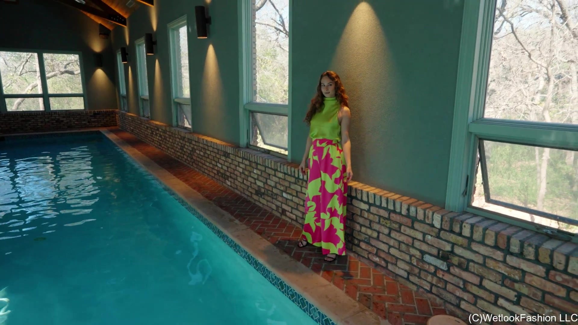 Lilith's Colorful Satin Swim