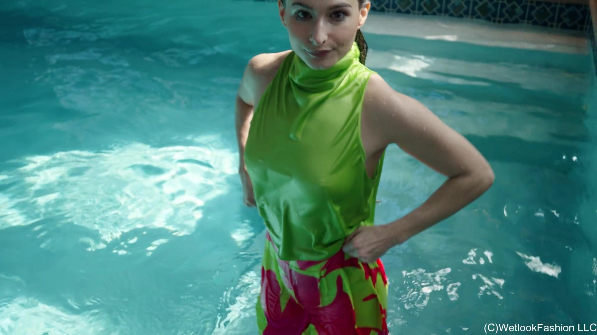 Lilith's Colorful Satin Swim