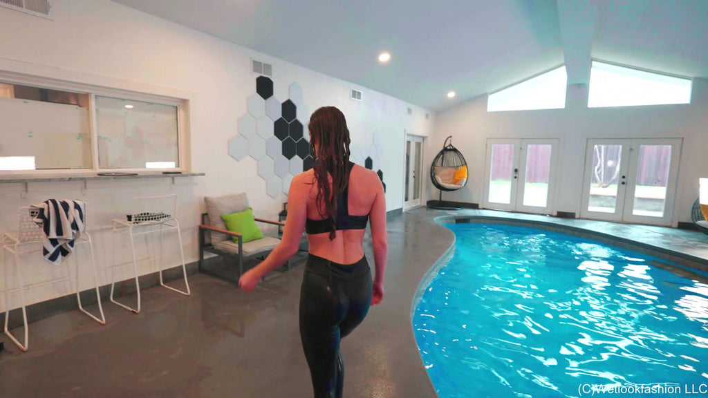 Lilith Swims in a Hot Workout Outfit