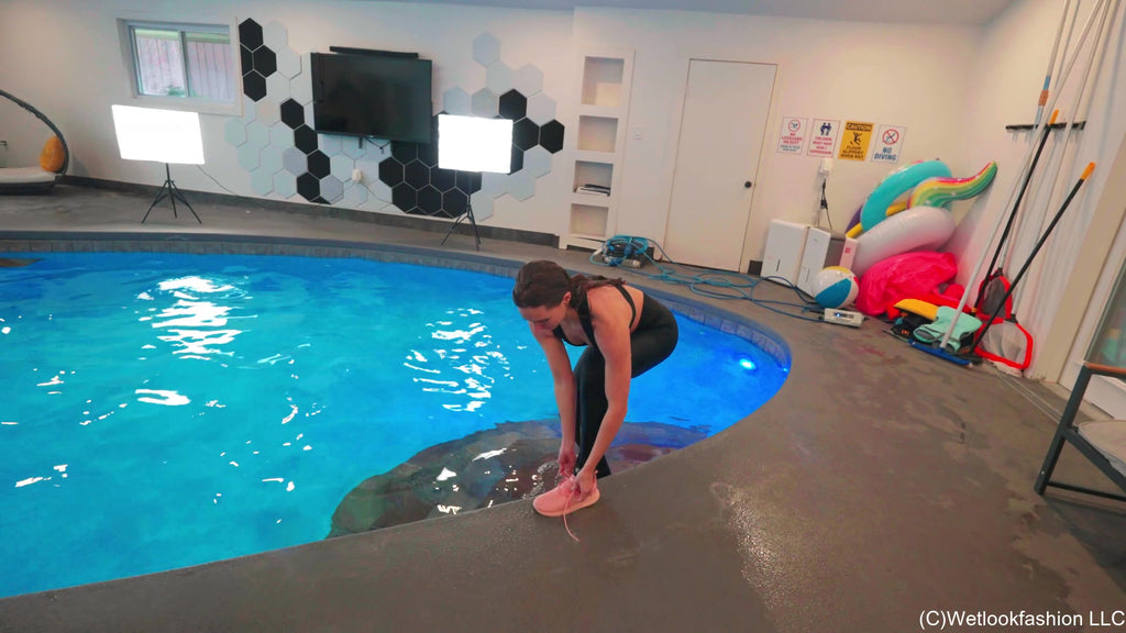 Lilith Swims in a Hot Workout Outfit