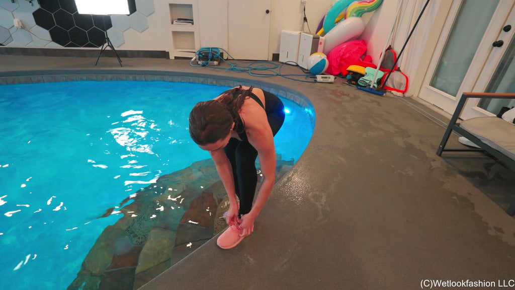 Lilith Swims in a Hot Workout Outfit