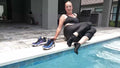 Mandi Swims in LuluLemon Yoga Pants and Top