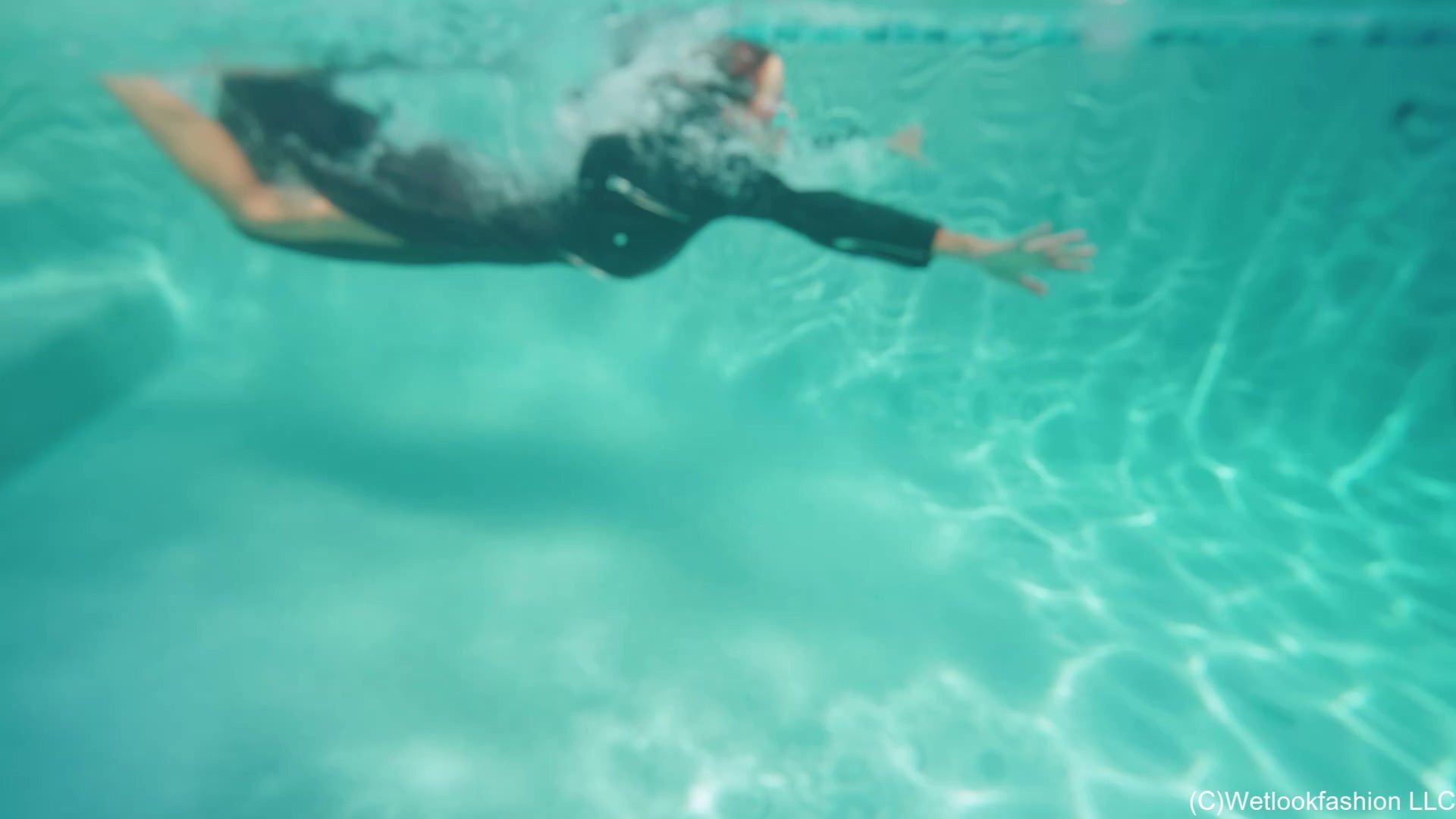 Mariela Takes a Dip in a Formal Dress and a Leather Jacket