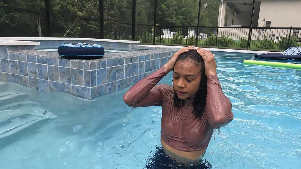 Natalie Swims in Jeans