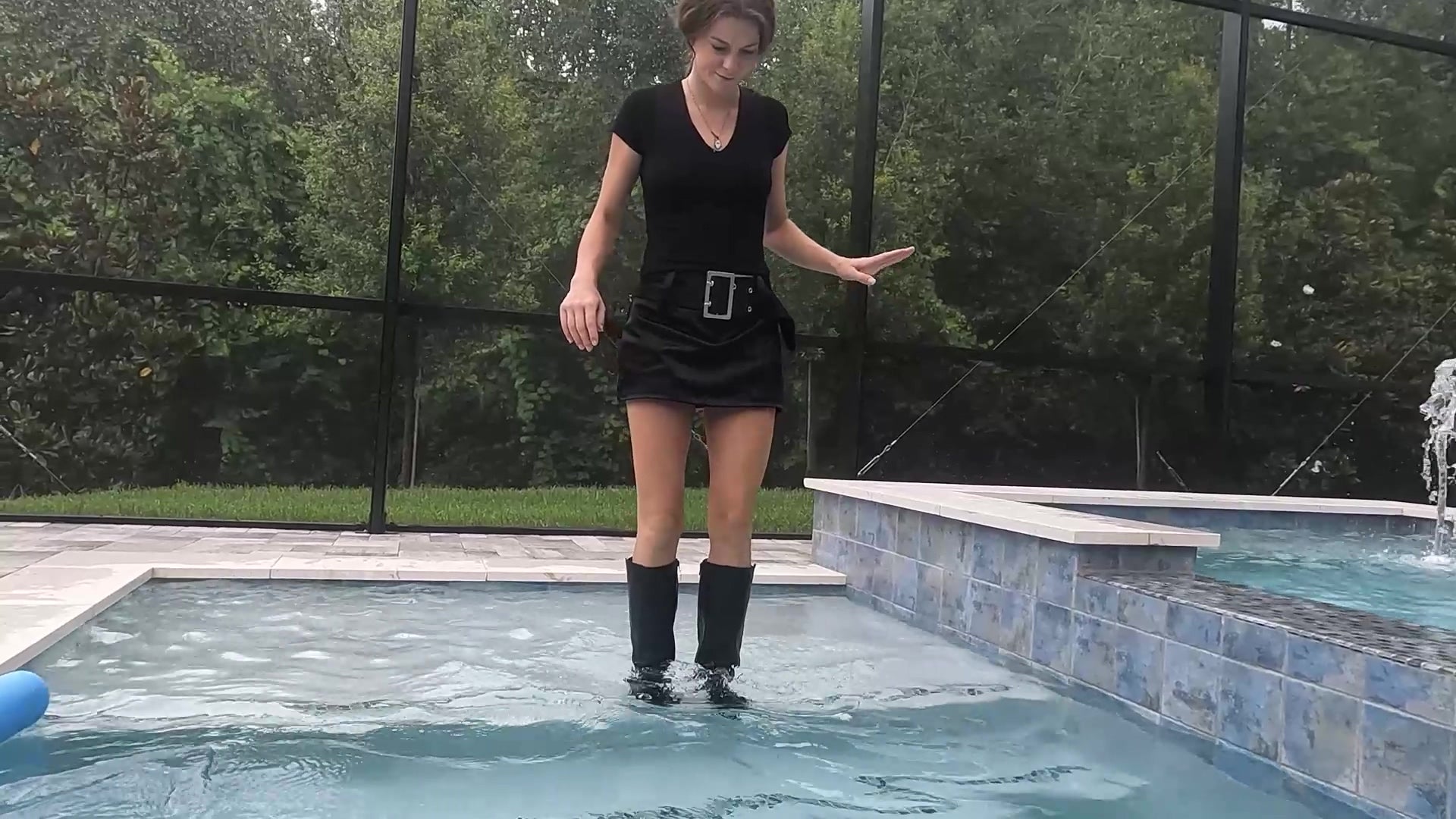 Nathalia Swims in Her  Clubbing Outfit