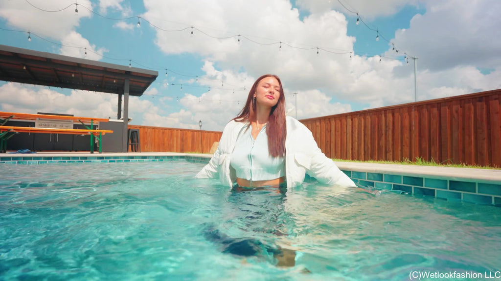 Danielle Goes for a Swim in Winter Clothes