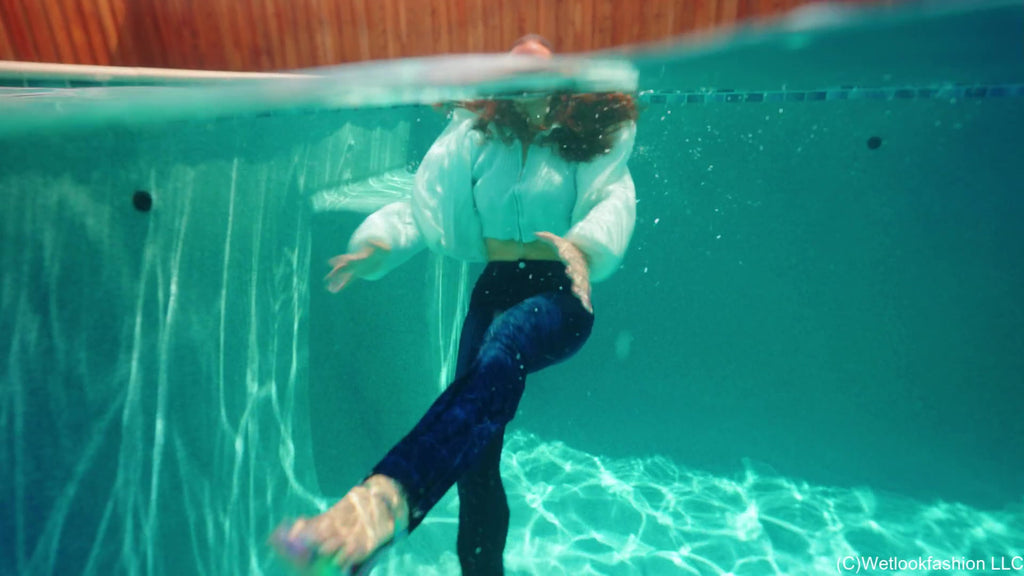 Danielle Goes for a Swim in Winter Clothes