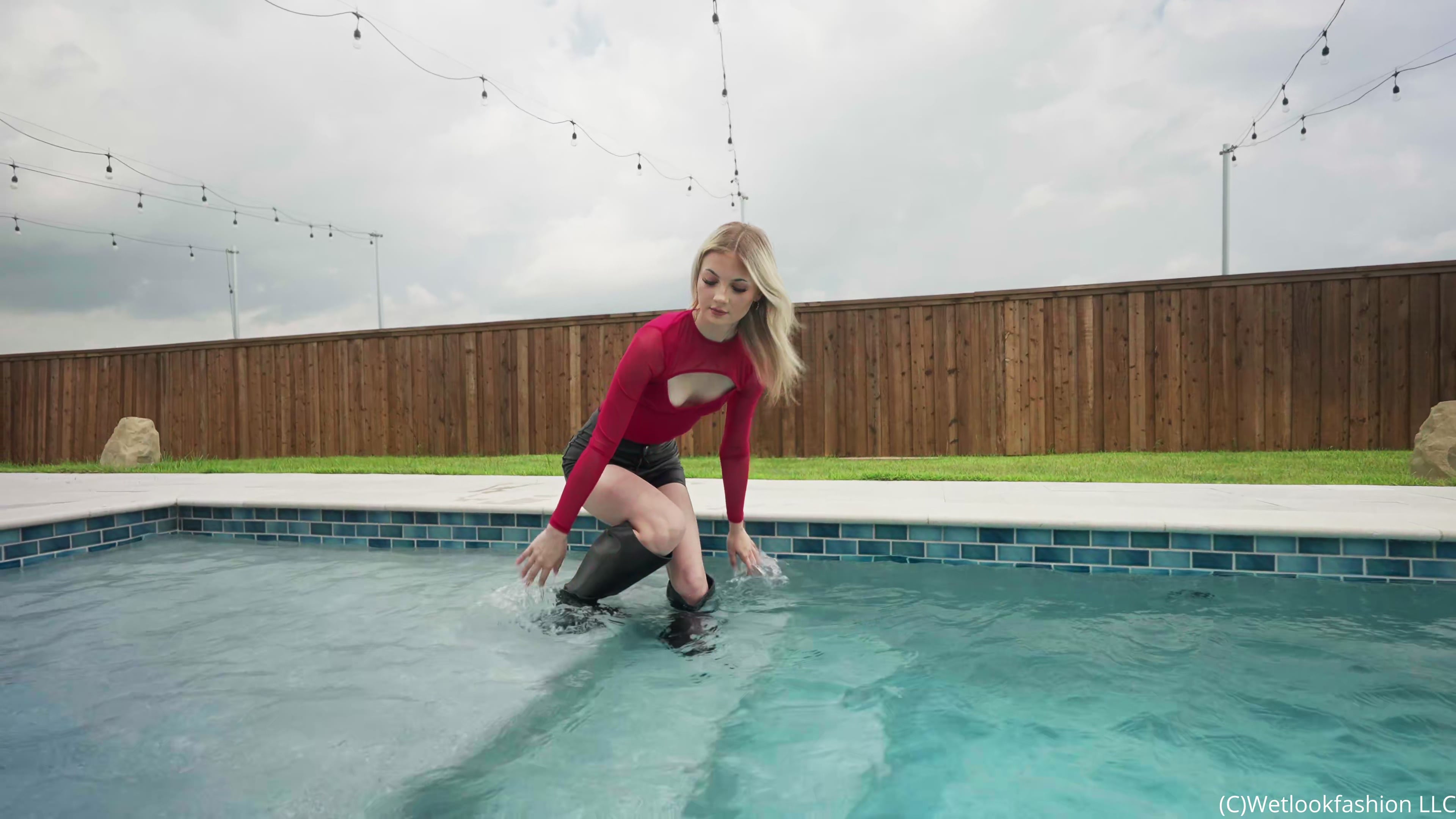 New Model Izabella Takes Her First Ever Fully Clothed Swim