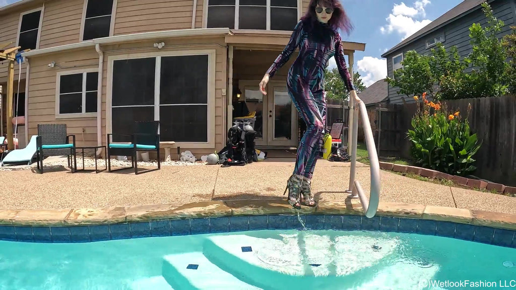 Petra Swims in a Velvet Jumpsuit