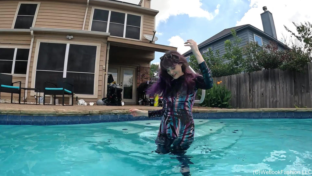 Petra Swims in a Velvet Jumpsuit