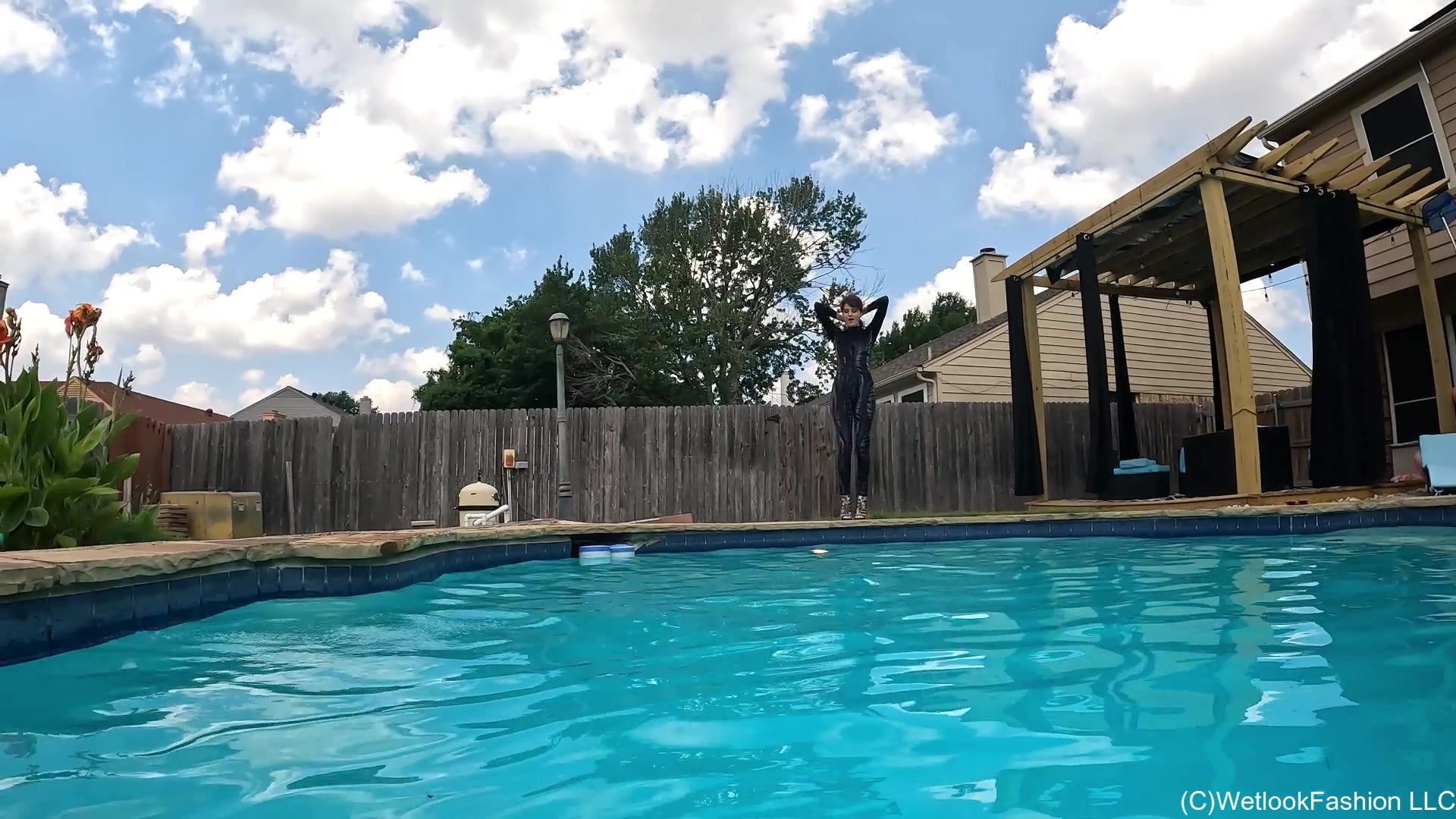 Petra Swims in a Velvet Jumpsuit