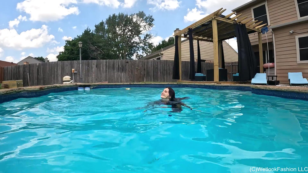 Petra Swims in a Velvet Jumpsuit