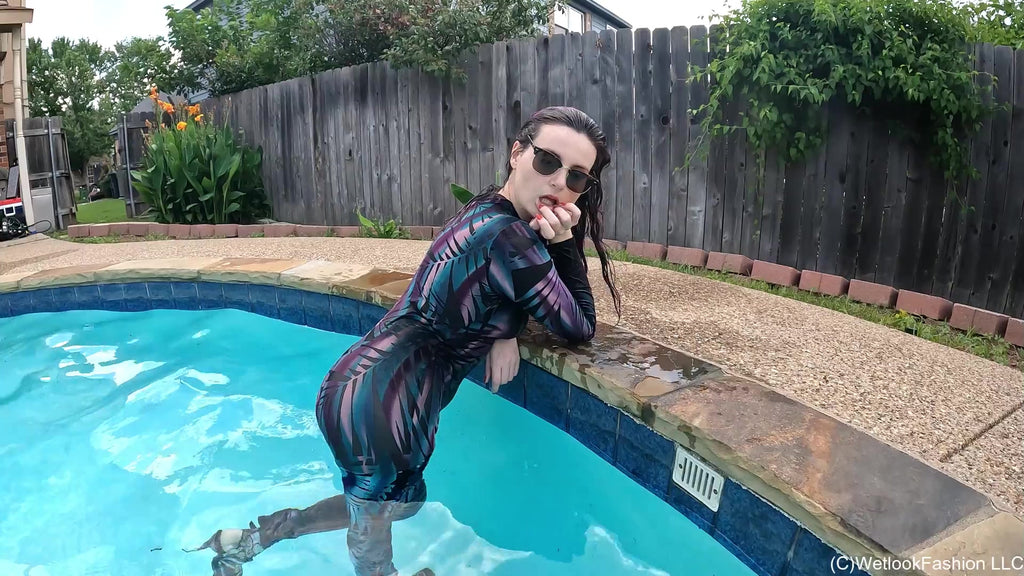 Petra Swims in a Velvet Jumpsuit