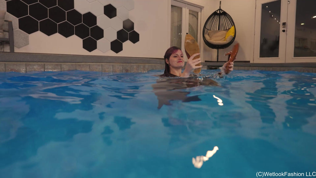 Petra Swims with You Wearing a Long Skirt and a Brown Top