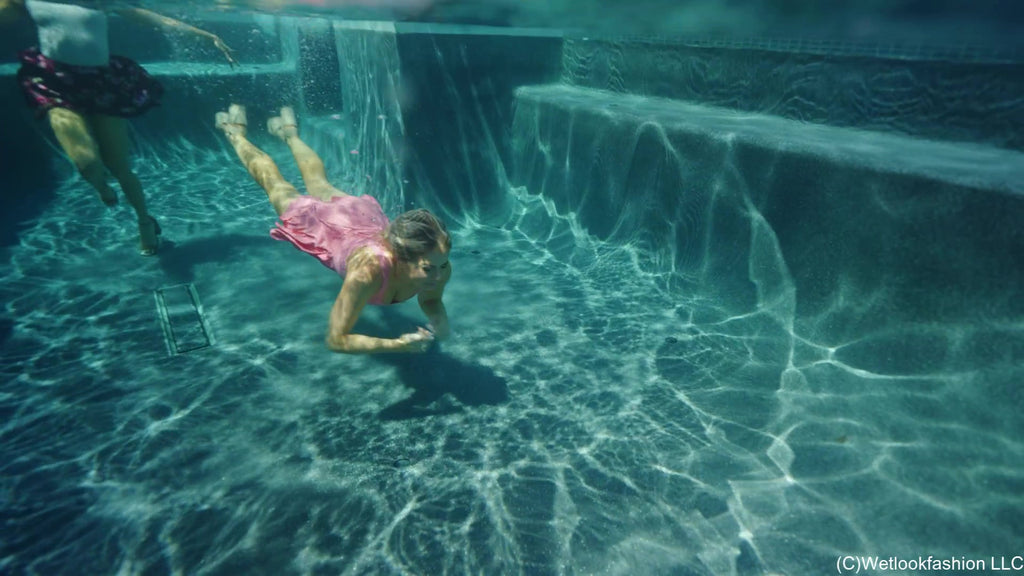 Pool Time with Casey and Christie Wearing Skirt Outfits