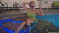 Pool Time with Hannah Wearing a Mini Skirt Outfit
