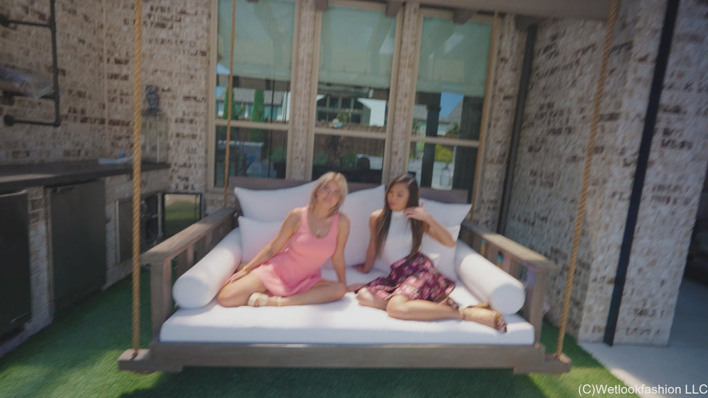 Pool Time with Casey and Christie Wearing Skirt Outfits