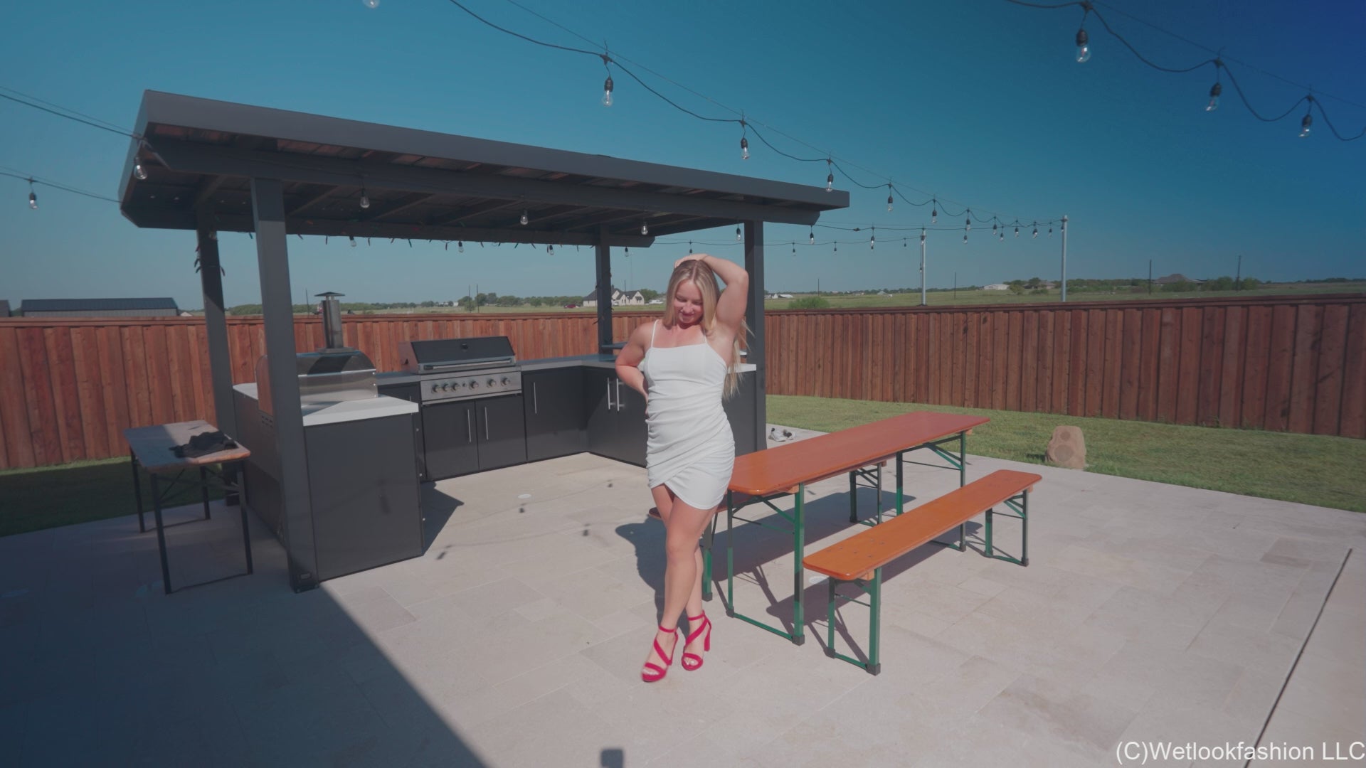 Brinley Swims in White