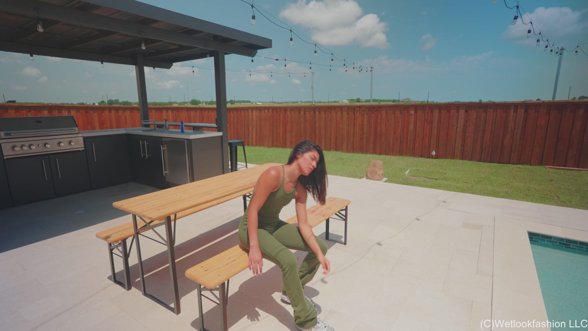 Jolissa Gets Wet in a Bombshell Jumpsuit