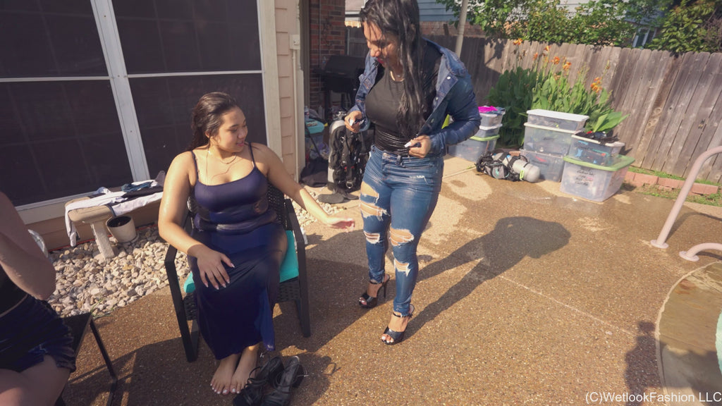 4 Girls Are Having Fun in the Pool Fully Clothed