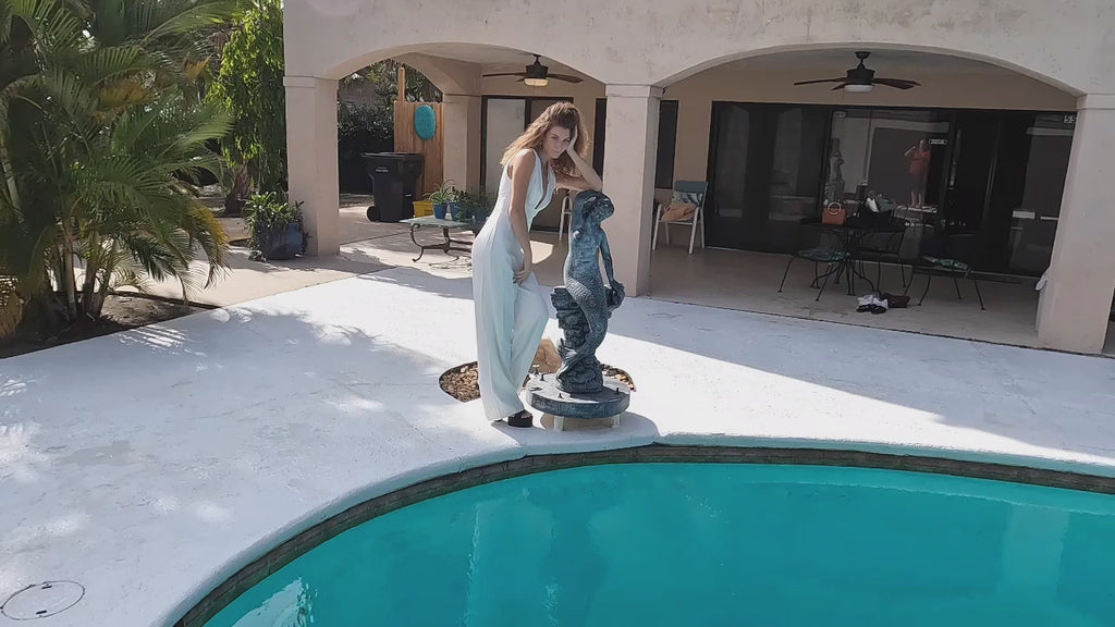 Nathalia Takes a Dip in Her White Formal Jumpsuit