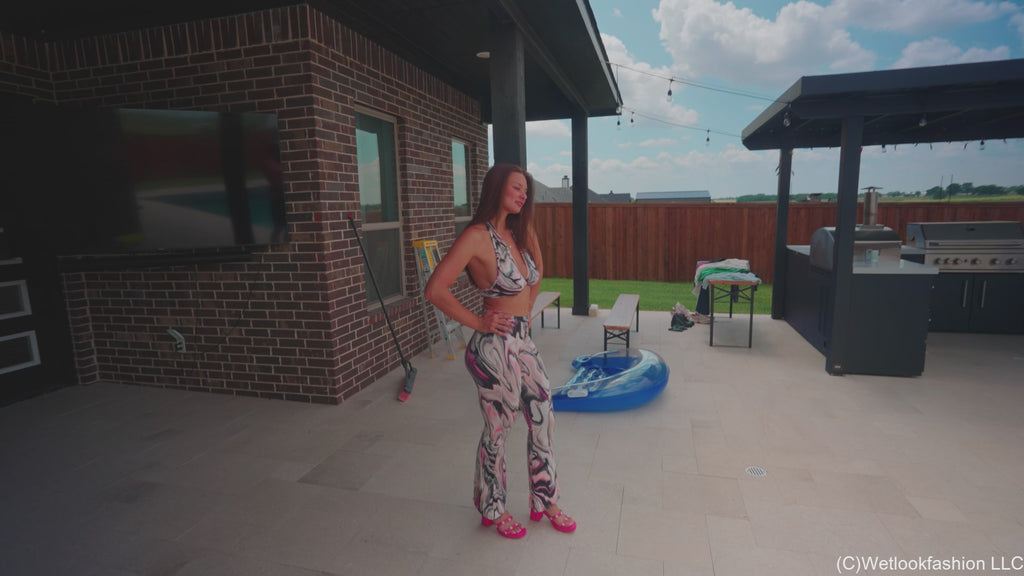 Danielle Swims and Dives in a Pant Set