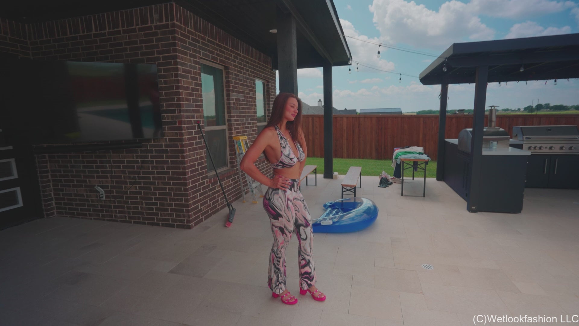 Danielle Swims and Dives in a Pant Set