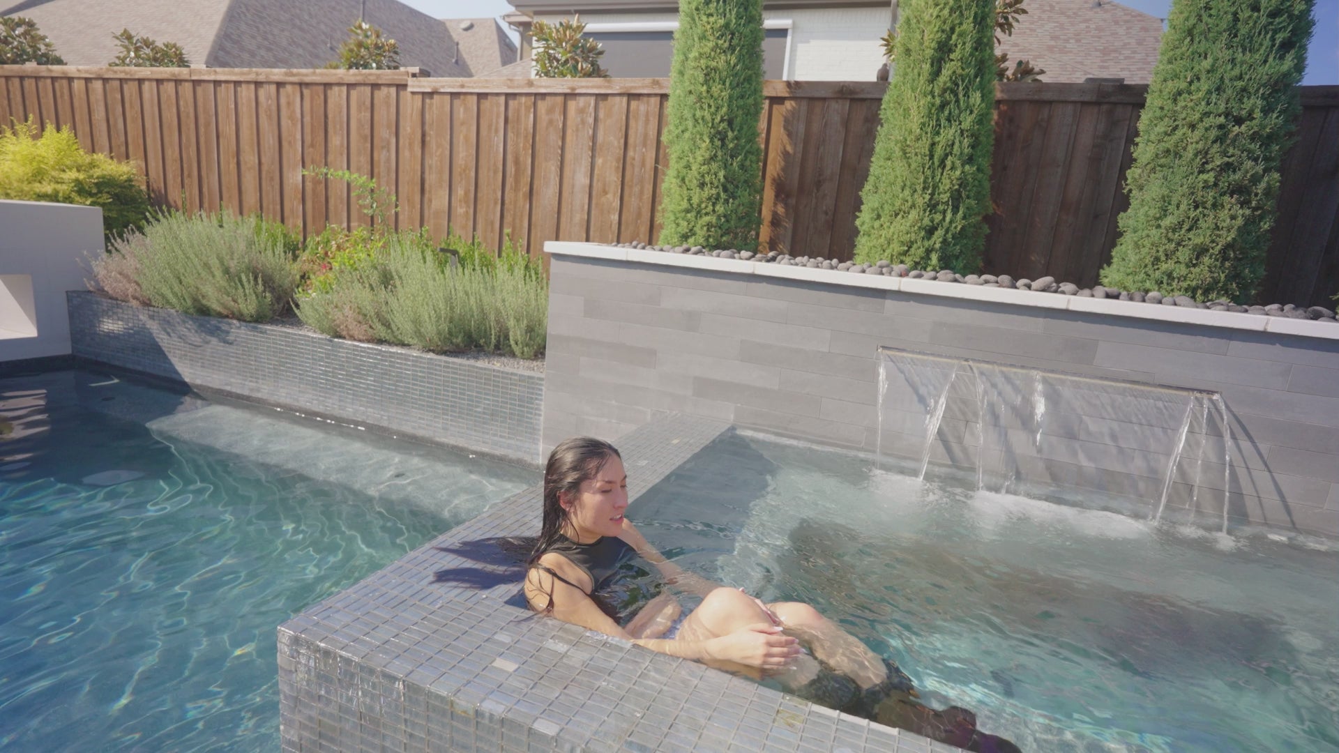 Kylie Gets Swims in Jean Shorts, Crop Top and Boots