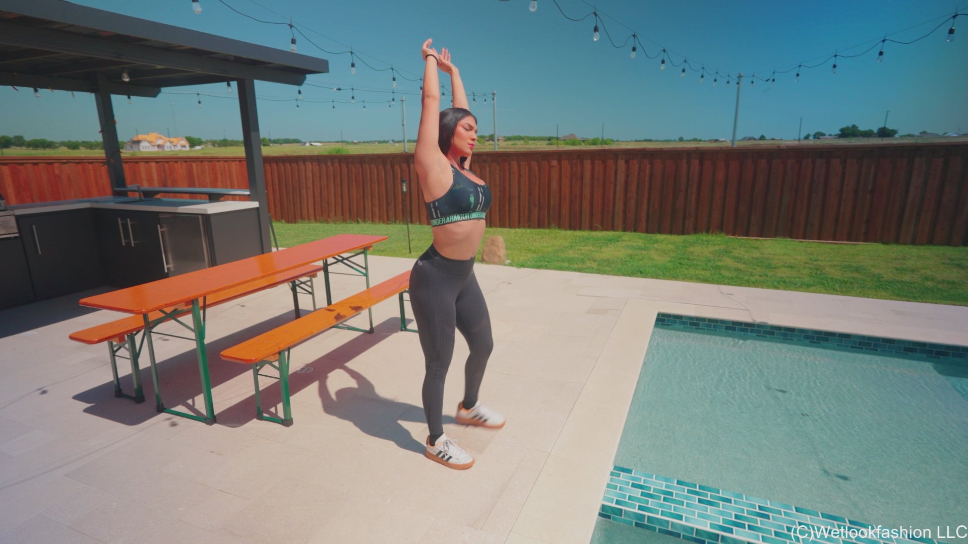 Alexandra Gets Wet for the First Time in a Hot Workout Set