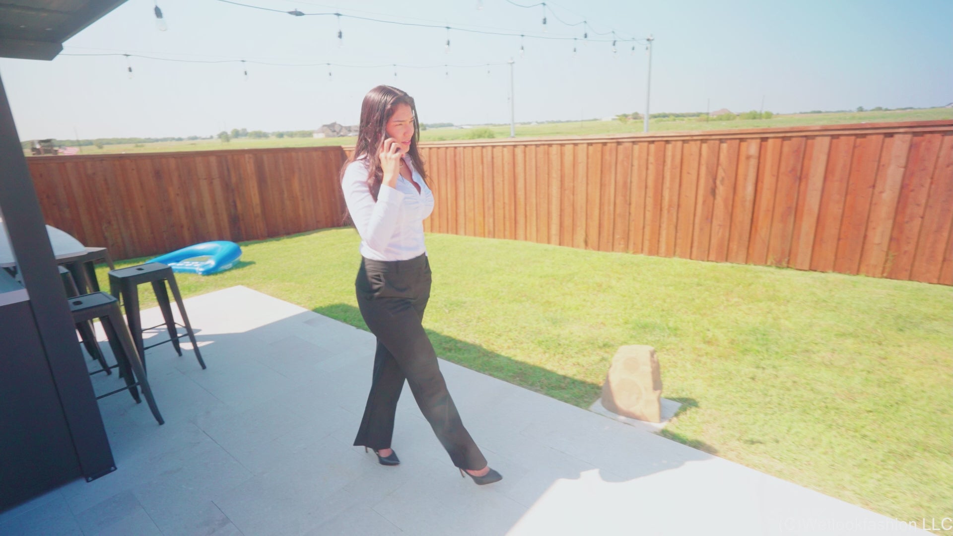 Alexandra Is Dared to Swim Fully Clothed