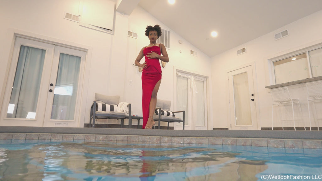 Rose in a Wet Satin Dress