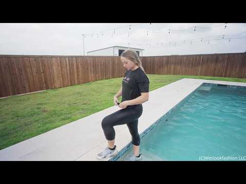 Brinley Cools off after Her Workout