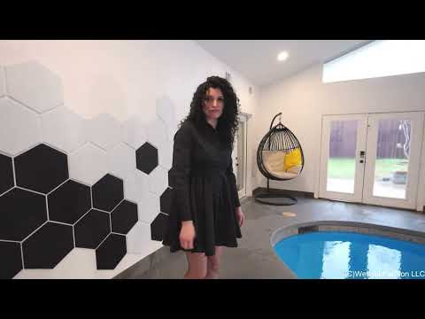 Bella Swimming in a Dress, Fishnet Tights and Heels