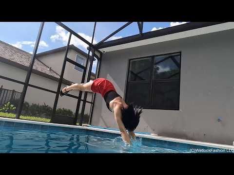 Kilo Takes a Dip in Her Red Mini Skirt and Black Top