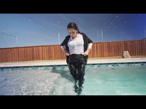 Nicole Goes for a Swim in a Hot Business Outfit